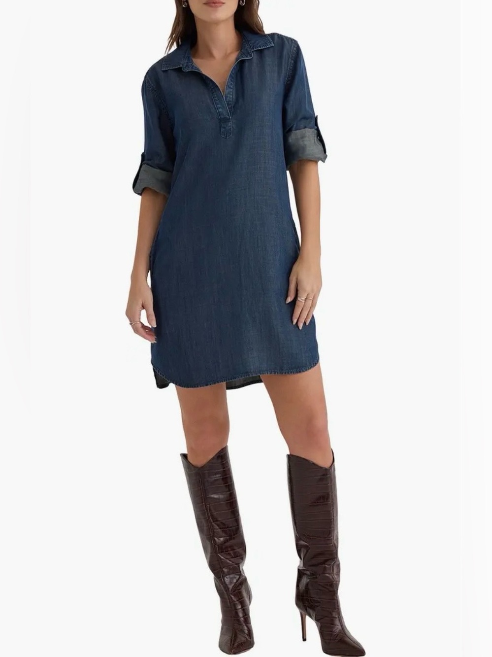 Bella Dahl Denim Mini Shirtdress Size S